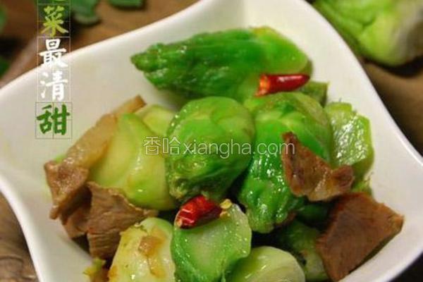 儿菜炒肉片