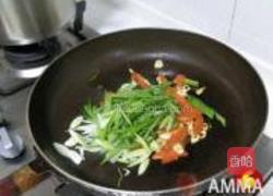 青蒜胡萝卜炒鸭血的做法图解6