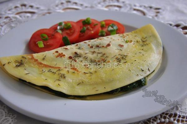 菠菜火腿煎饼