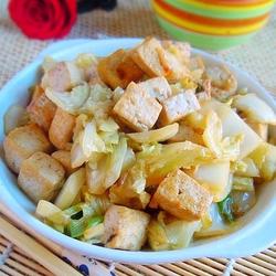 白菜帮烧豆腐的做法[图]