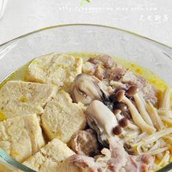 蛎黄杂菇煮冻豆腐的做法[图]