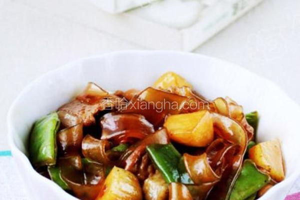 豆角土豆炖宽粉