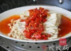 剁椒蒸金针菇的做法图解8