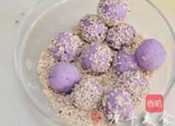 奶香紫薯小麻球的做法图解5