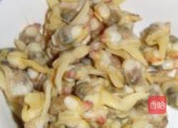 芥末黄瓜拌蛤肉的做法图解2