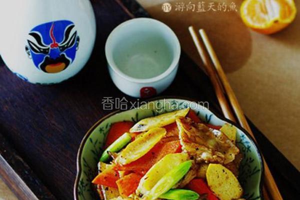 淮山萝卜炒肉片