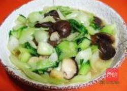 清炒香菇油菜的做法图解5