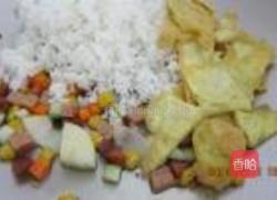 七彩杂锦炒饭的做法图解4