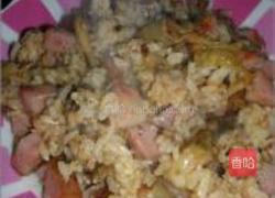红肠泡菜炒饭的做法图解7
