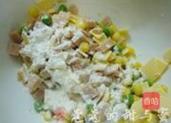 午餐肉芝士咸蛋糕的做法图解5