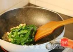 腰果虾仁炒芥蓝的做法图解4