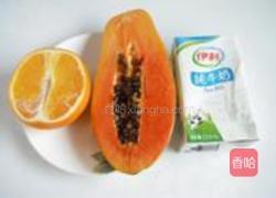 木瓜柳橙汁的做法图解1