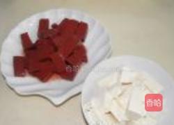 鸭血烩豆腐的做法图解2