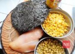 紫菜鸡茸卷的做法图解1