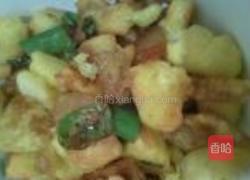 茄汁油渣炒馒头的做法图解12