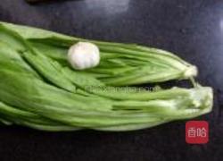 蒜香油麦菜的做法图解1