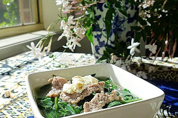 肉丝鸡蛋百花菜汤