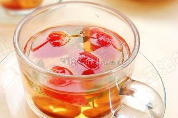 草莓山楂消脂茶