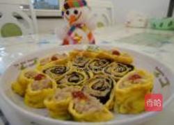 猪肉鸡蛋卷的做法图解5