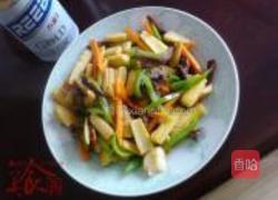 玉米笋炒猪心的做法图解11