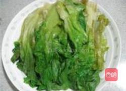 蒜茸蚝油炝生菜的做法图解4