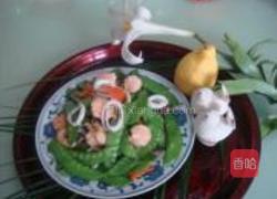 扁豆炒双鲜的做法图解6