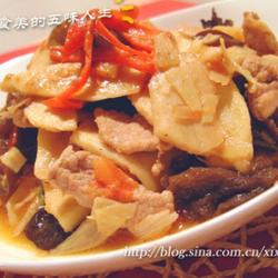 冬笋黑木耳爆肉片的做法[图]