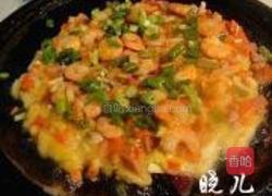 虾仁鸡蛋饼的做法图解9