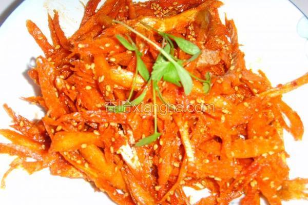 韩式辣拌干明太鱼