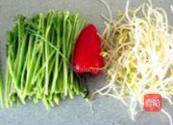 白灼豆芽茼蒿的做法图解1