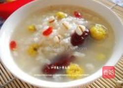 红枣薏仁菊花粥的做法图解7