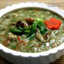 什锦鸡茸菜粥的做法[图]