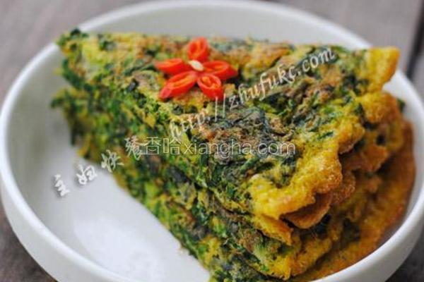 荠菜煎蛋饼