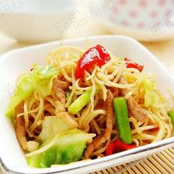 蒜苔肉丝炒面的做法[图]
