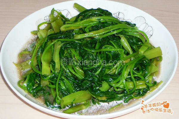 虾酱炒通菜