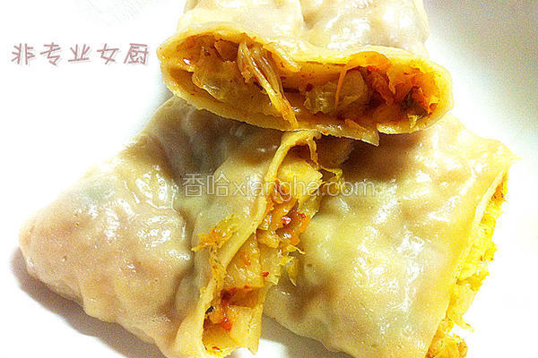 辣白菜蒸饼