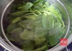 菠菜拌饭的做法图解2