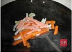 火腿杂炒菜篮子的做法图解5