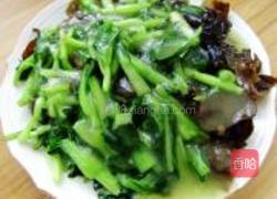爆油菜木耳的做法图解6