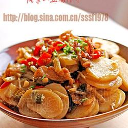 腌菜土豆烧肉片的做法[图]