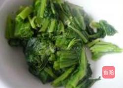 虾炒小白菜的做法图解2