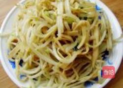绿豆芽炒干丝的做法图解8