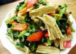 腐竹烧油菜的做法图解9