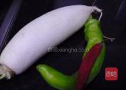 双椒萝卜丝的做法图解1