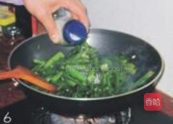 豆豉炒莴笋叶的做法图解6