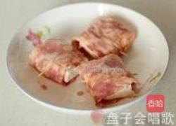 泡菜豆腐培根卷的做法图解4