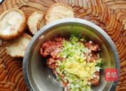 烤香菇酿肉的做法图解2