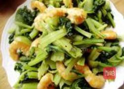 海米炒油菜的做法图解7