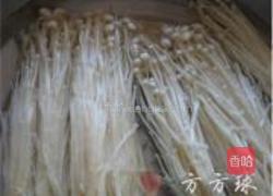 金针菇拌小萝卜菜的做法图解2