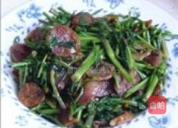 野芹菜炒香肠的做法图解6